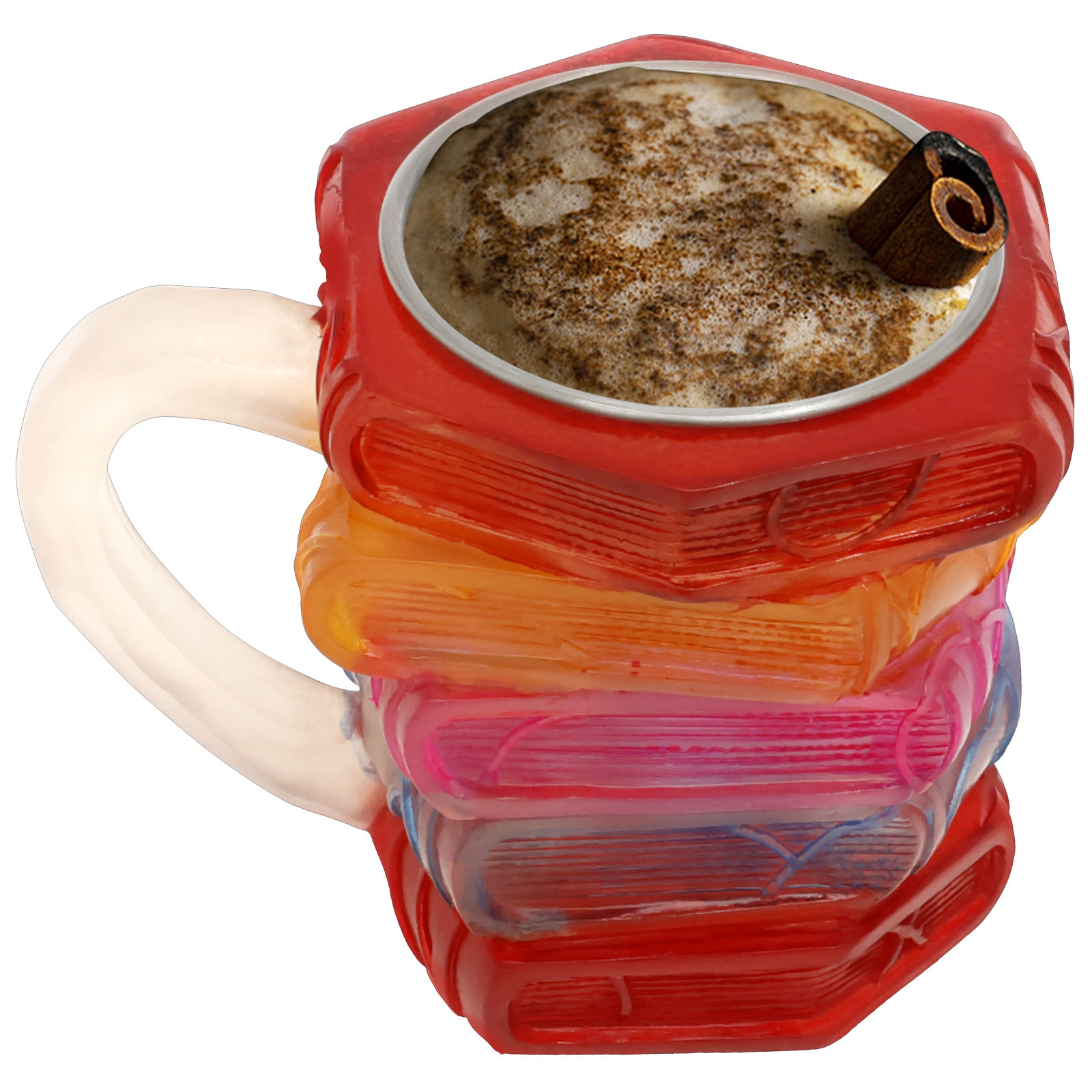 Coffee Equipment Eu - Painted Book Mug 3D Colored Glass