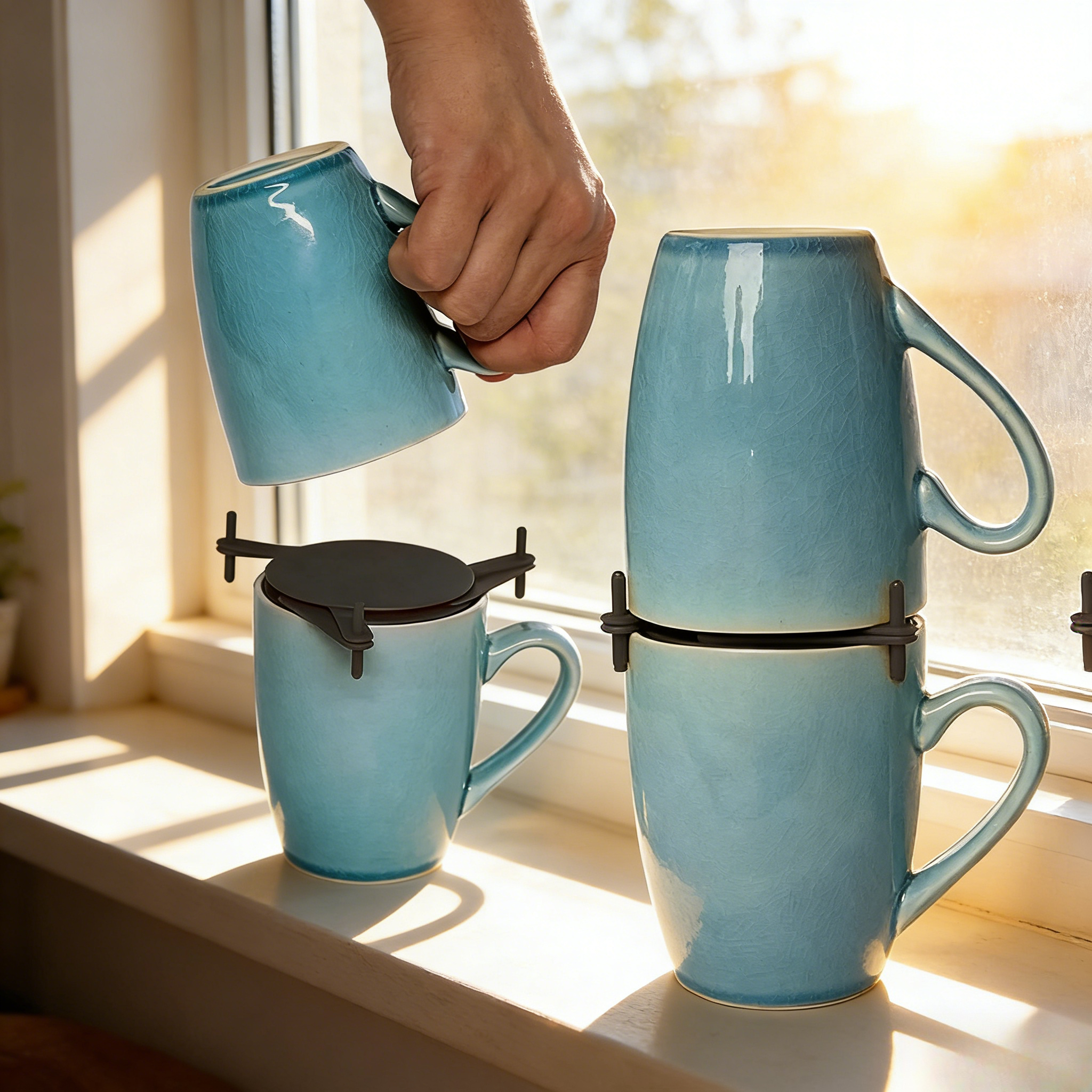 Coffee Equipment Rack - Adjustable Stackable Cup Holder For Kitchen