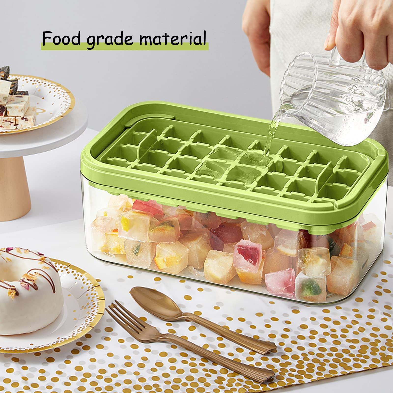 Cube Tray with Lid and BinEasy - Coffee Equipment Tray reseña y precio