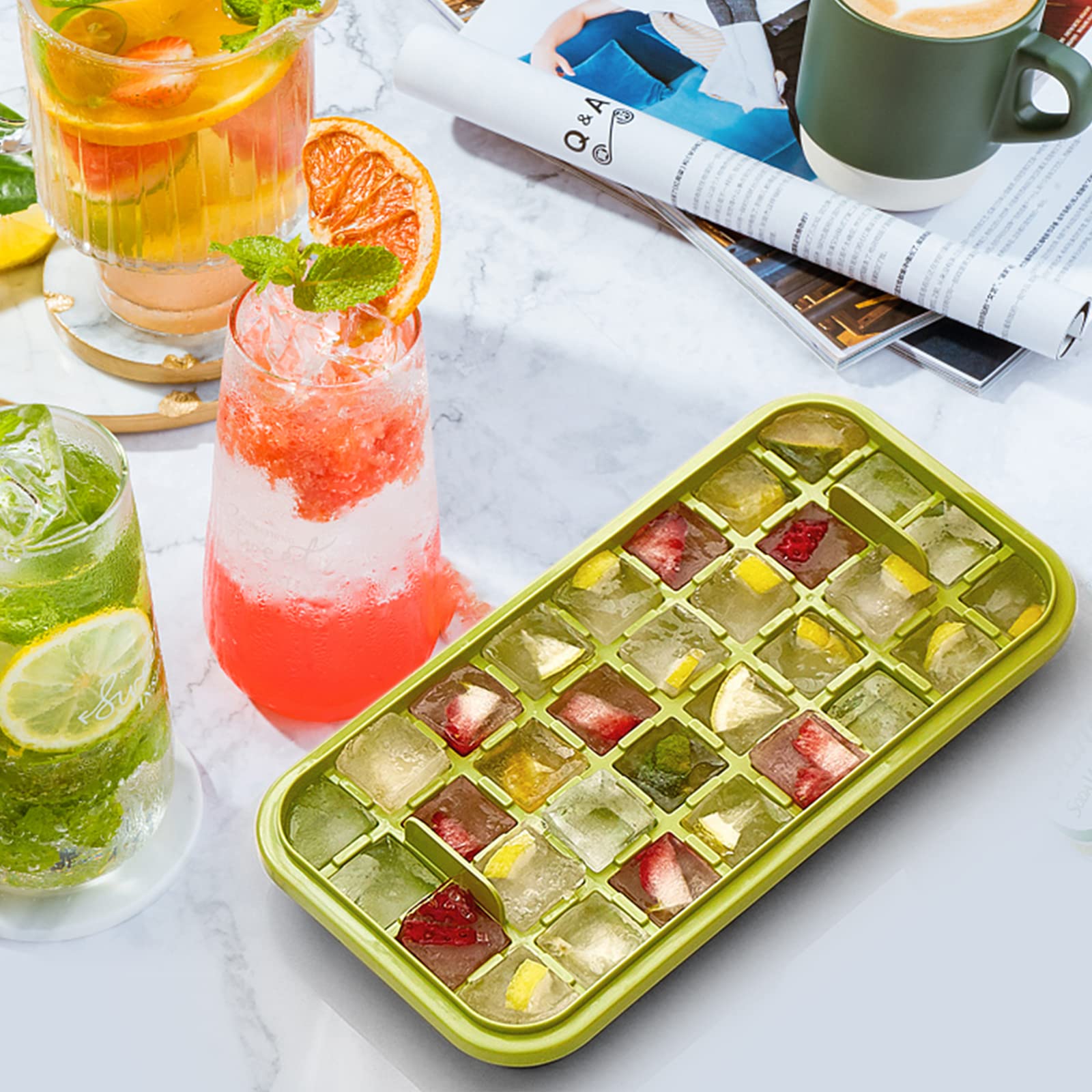 Cube Tray with Lid and BinEasy - Coffee Equipment Tray reseña y precio