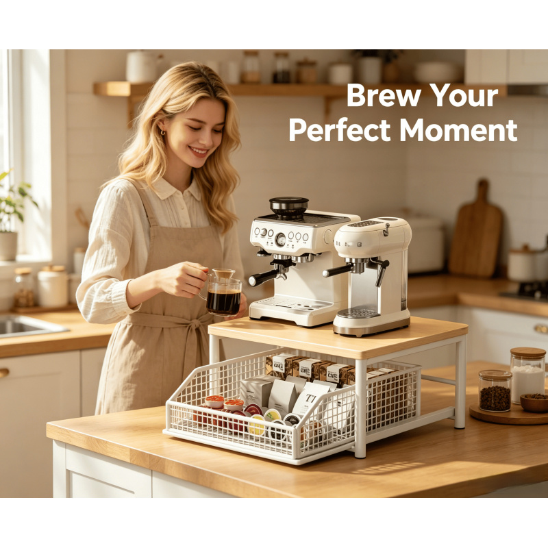 Microwave Coffee Maker Shelf O - Coffee Equipment Rack reseña y precio