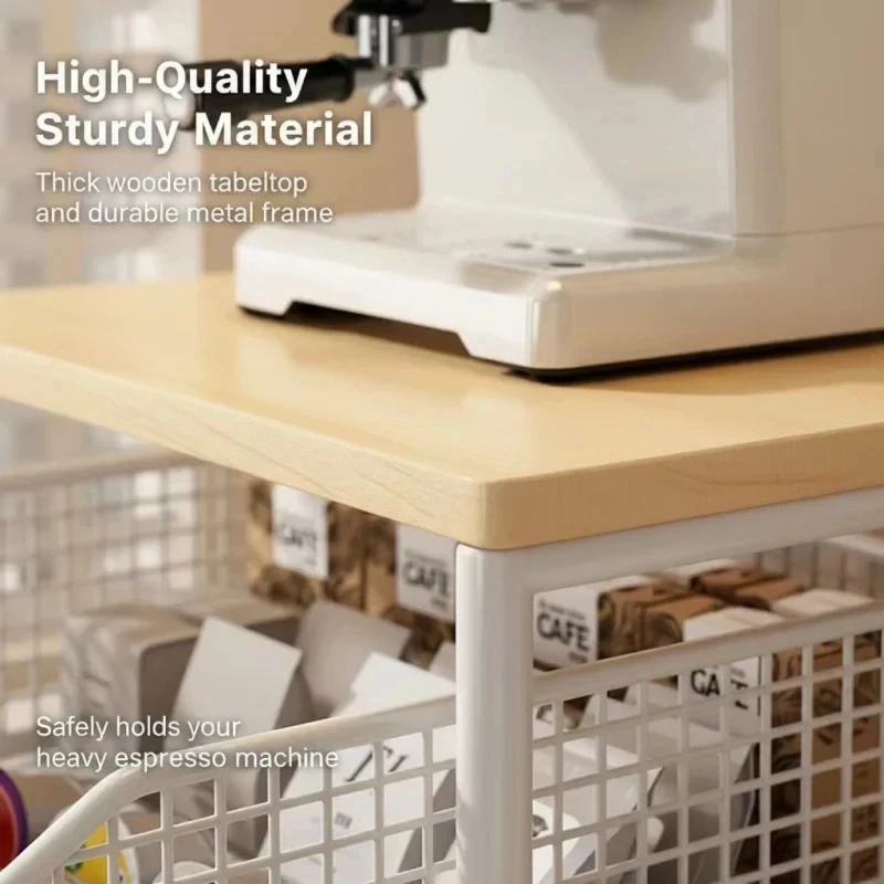 Microwave Coffee Maker Shelf O - Coffee Equipment Rack reseña y precio