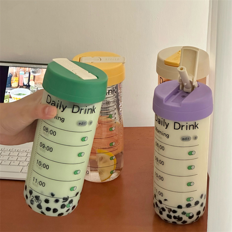 Glass Water Bottle With Time M - Coffee Equipment Eu reseña y precio