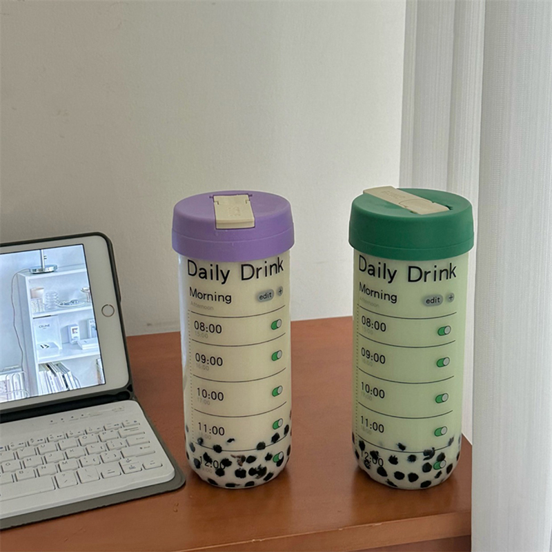 Glass Water Bottle With Time M - Coffee Equipment Eu reseña y precio