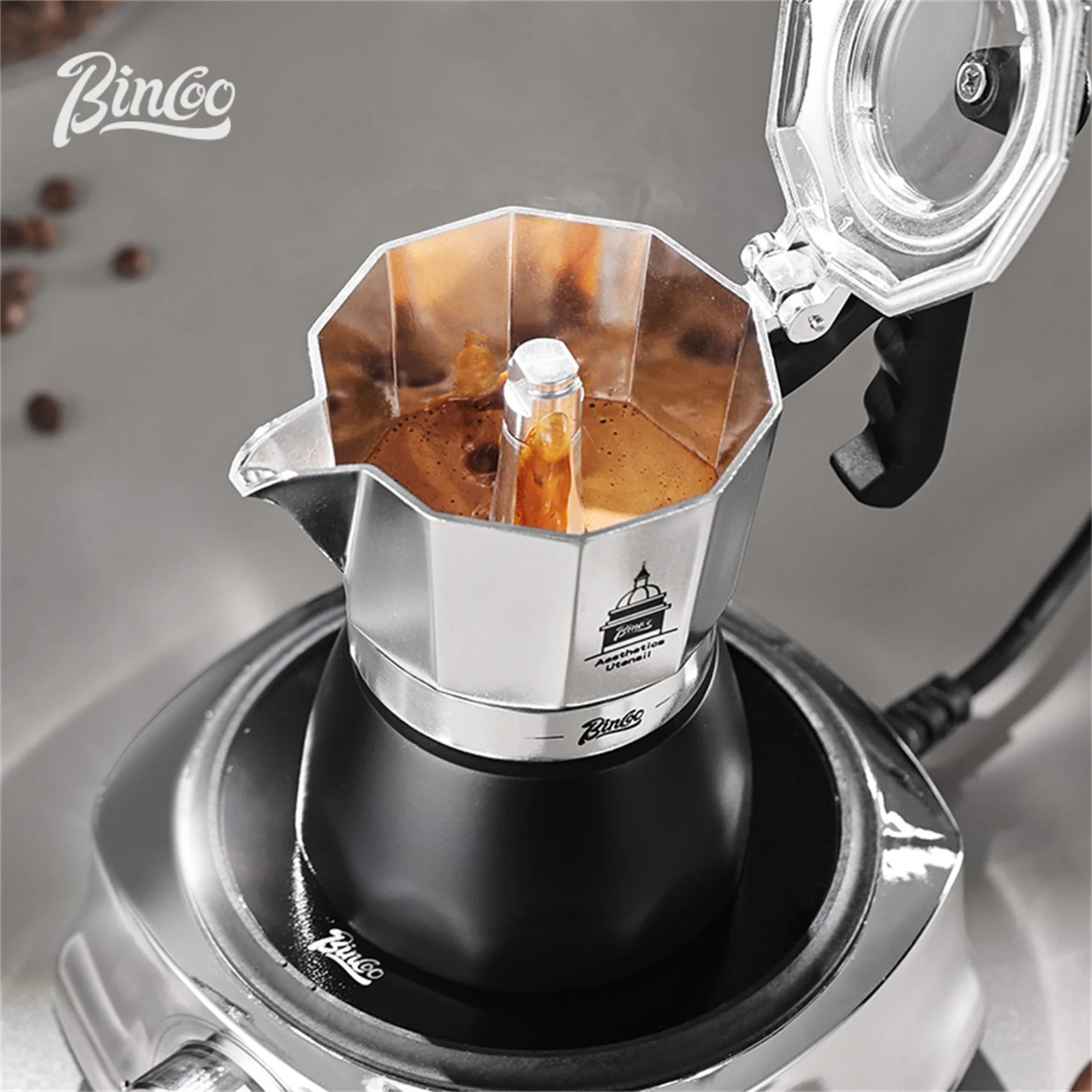 BINCOO Double Valve Moka Pot，E - Coffee Equipment Accessories reseña y precio