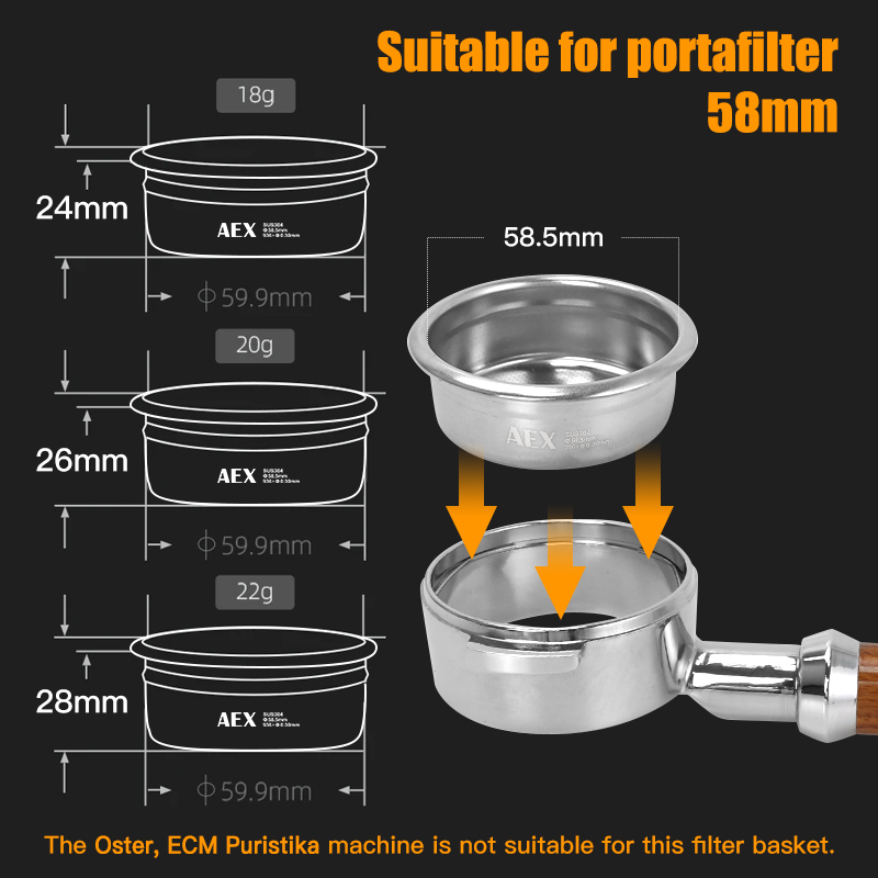 Coffee Filter Basket 58MM AEX  - Coffee Equipment Accessories reseña y precio