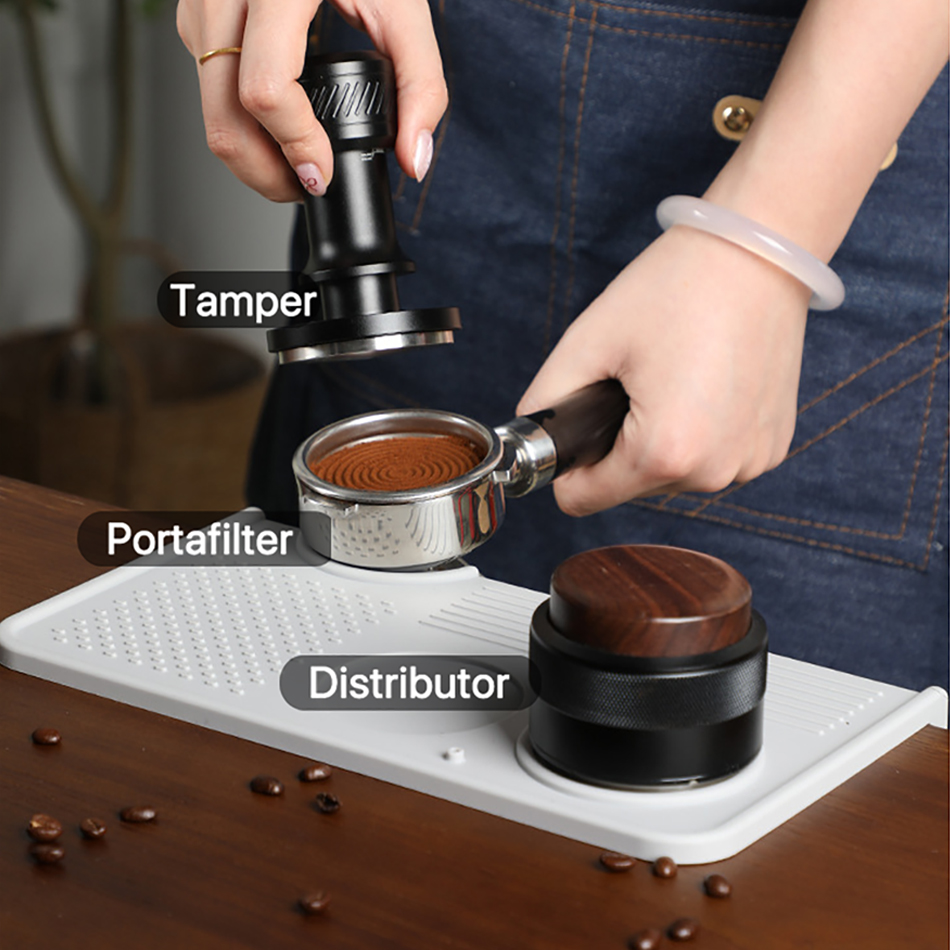 Coffee Tamper Mat Station Stan - Coffee Equipment Rack reseña y precio
