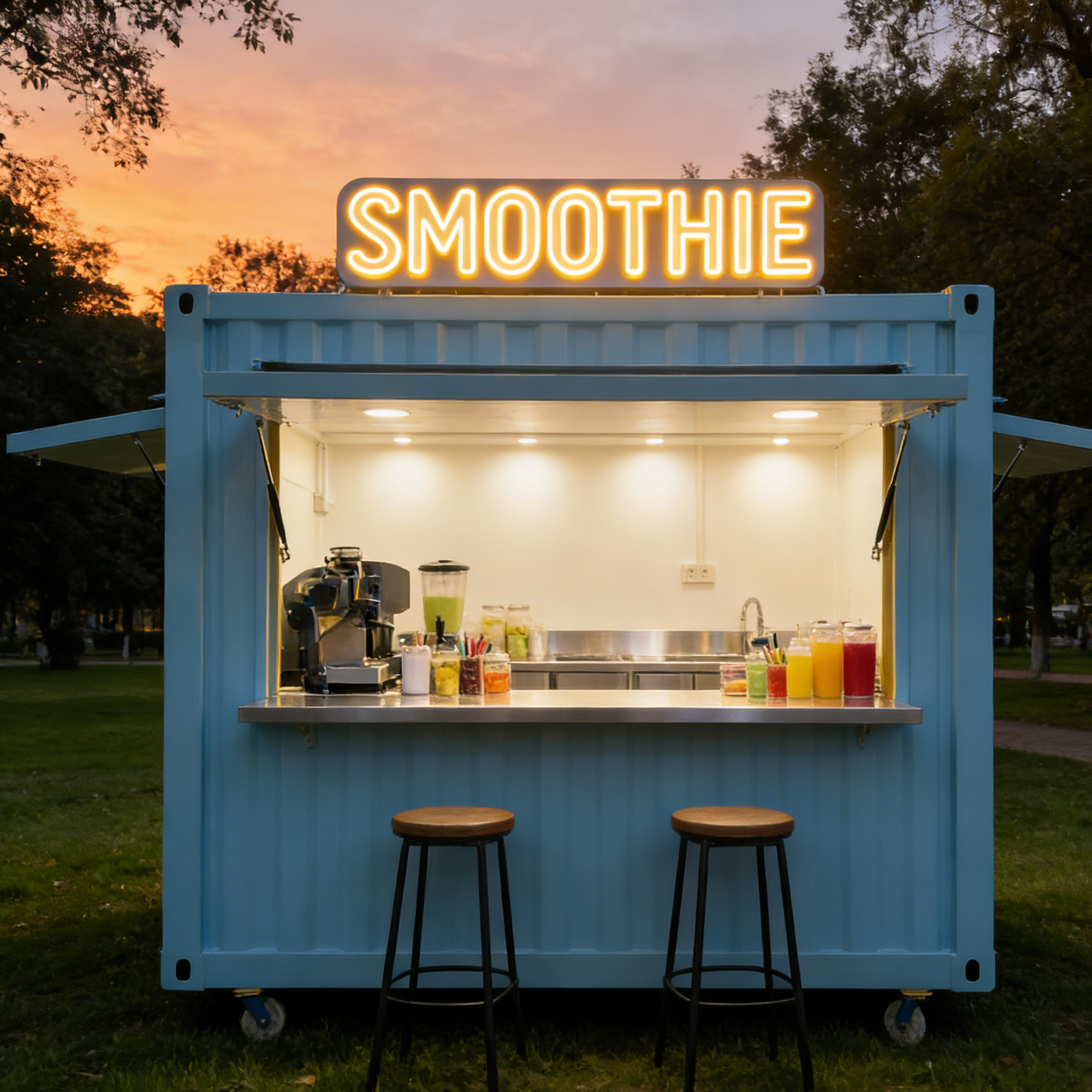 Modern Container Bar Container - Coffee Shop Equipment reseña y precio