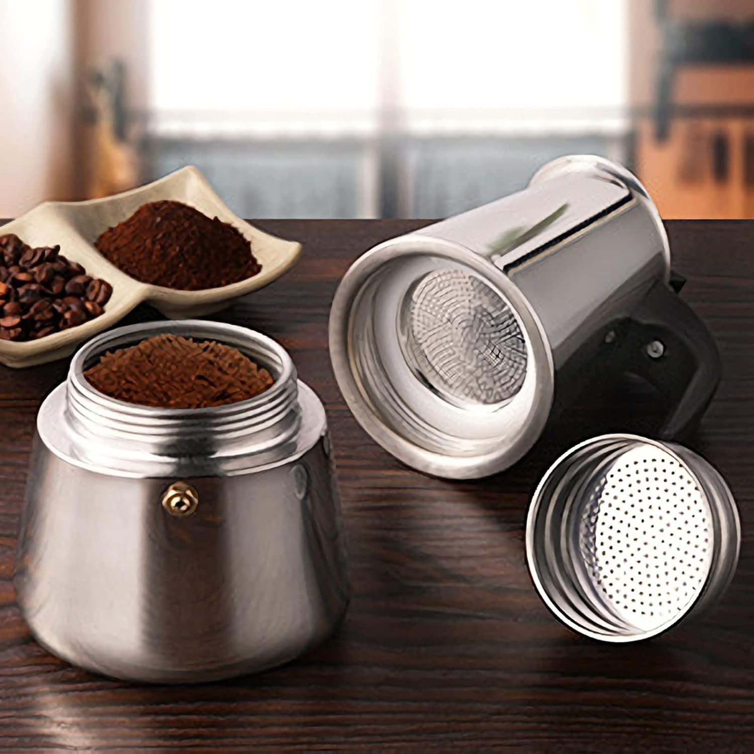 4/6/9 Cups Moka Pot Caffe Mach - Coffee Equipment Accessories reseña y precio