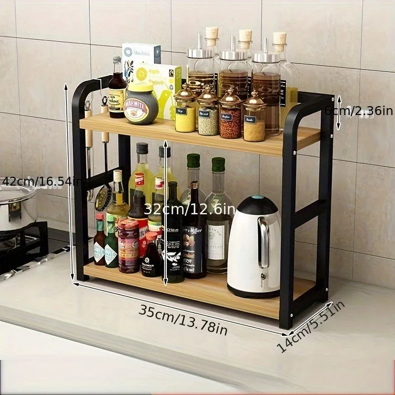 2-Tier Metal Countertop Shelf  - Coffee Equipment Rack reseña y precio
