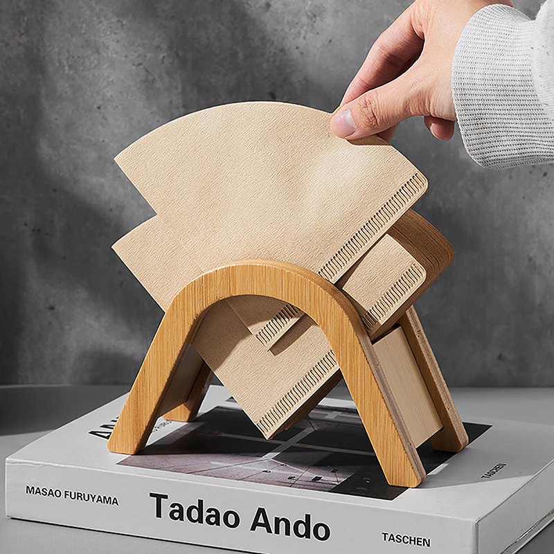 Wooden Coffee Filter Paper Hol - Coffee Equipment Rack reseña y precio