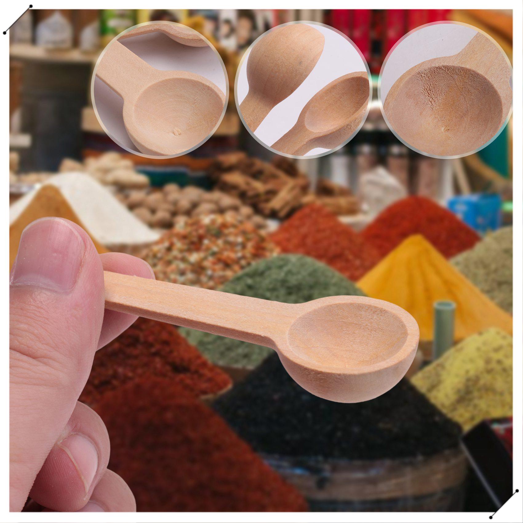100 Pieces Mini Wooden Spoons  - Coffee Equipment And Tools reseña y precio