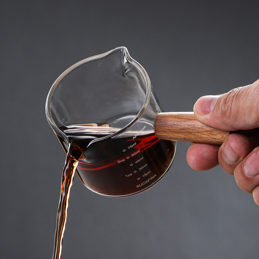 50-250ml Wood Handle Glass Esp - Coffee Shop Equipment reseña y precio