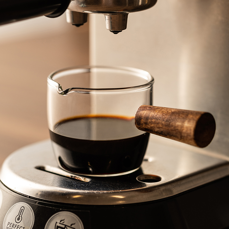 50-250ml Wood Handle Glass Esp - Coffee Shop Equipment reseña y precio