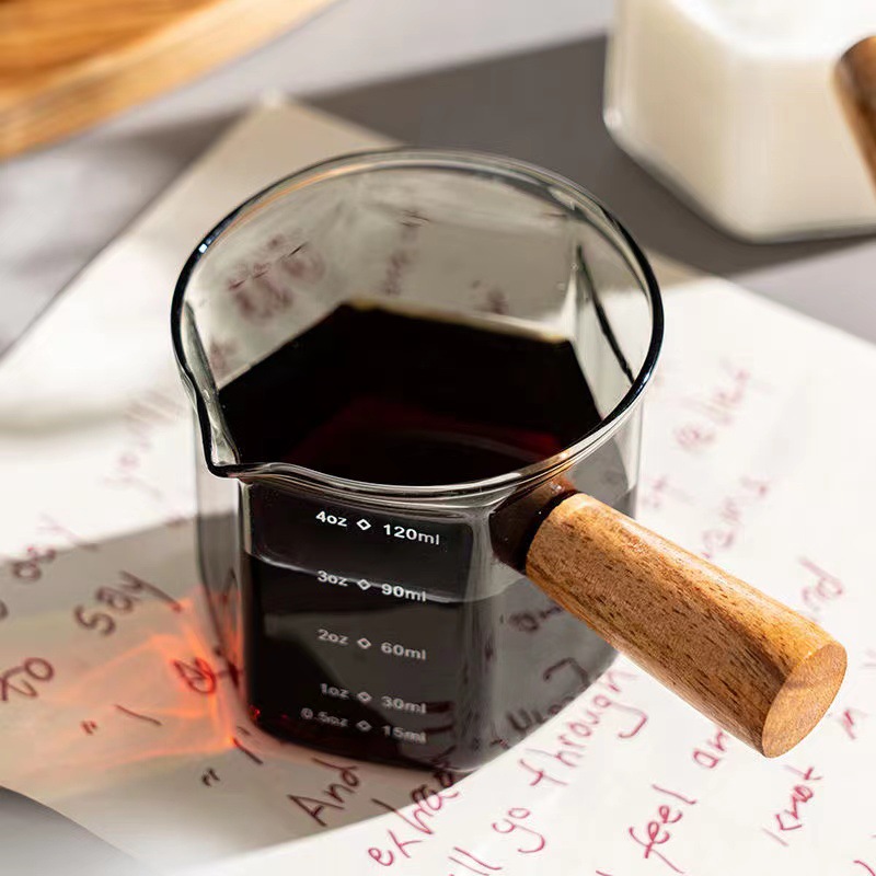 50-250ml Wood Handle Glass Esp - Coffee Shop Equipment reseña y precio